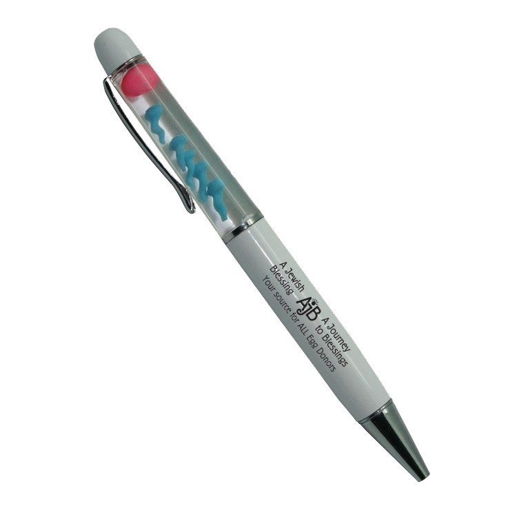 What types of pens can I customize with a logo?